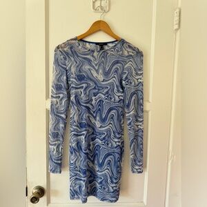 FOREVER 21: Mesh long sleeved bodycon minidress — Great condition
